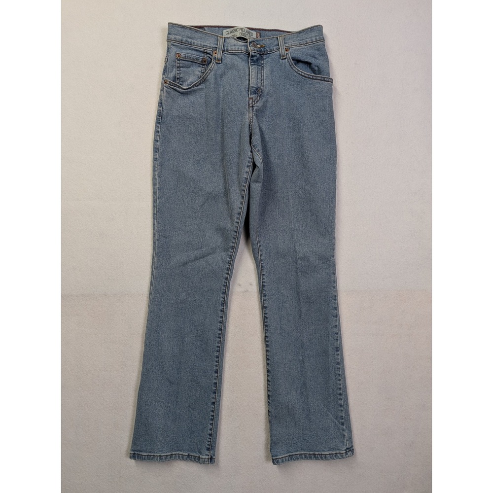 Levis‎ Womens 550 Classic Relaxed Boot Cut Jeans Sz 4 M Stretch Medium Wash Blue